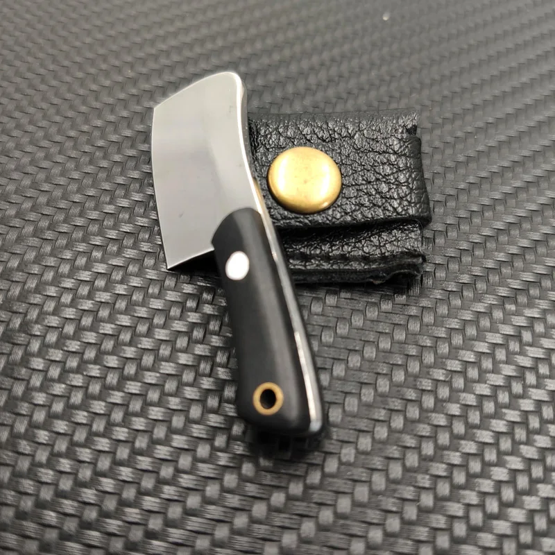 Dropship brelok z ostrym ostrzem ze stali nierdzewnej heban uchwyt Mini EDC nóż obieraczka do obierania codziennie przenośna kieszonkowa nóż