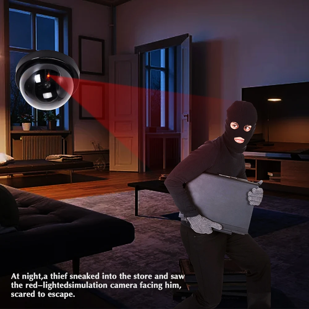 Wireless Pack 1pcs Fake Dummy CCTV Camera Flash Blinking LED Fake Camera Frighten away thieves Security Simulated Surveillance