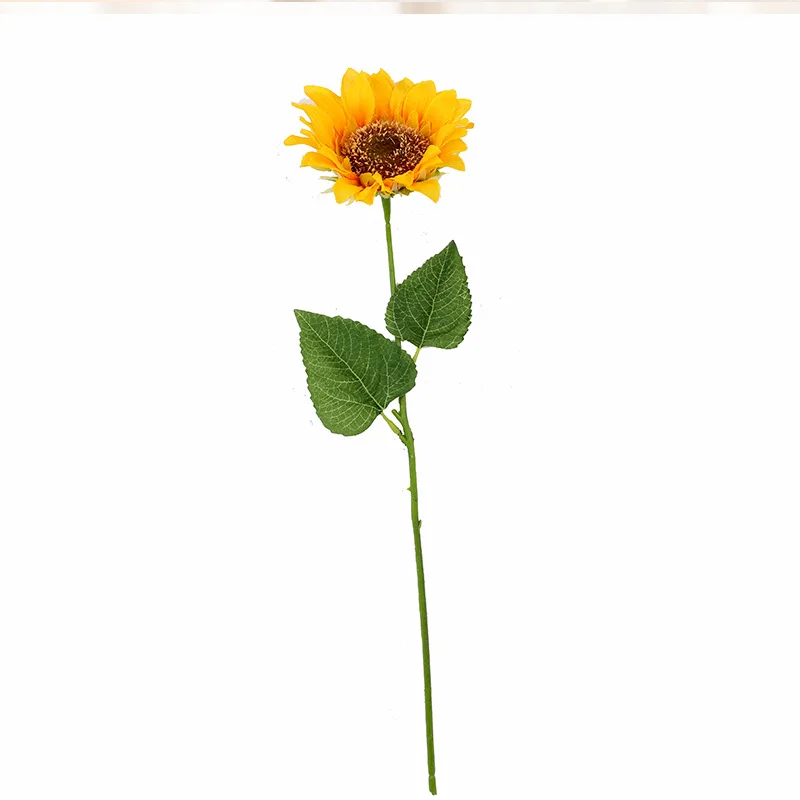 

Single Branch Fake Flower for Home Decoration, Sunflower Garland, Wedding Flower Wall, Garden Decoration, High-grade Silk Flower