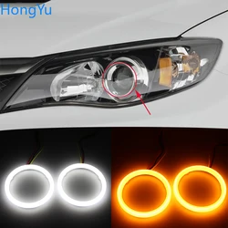 for Subaru Impreza WRX STI 2007 2008 2009 2010 2011 Cotton Switchback LED Dual Color Angel Eye White Amber turn signal light