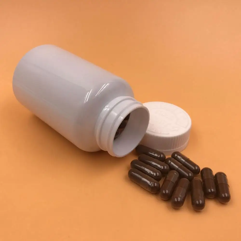 100PCS 150ML White Color Round PET Plastic Bottles, Capsule Bottle, Pills Container,Child Proof Cap Bottle--Push Down & Turn Cap