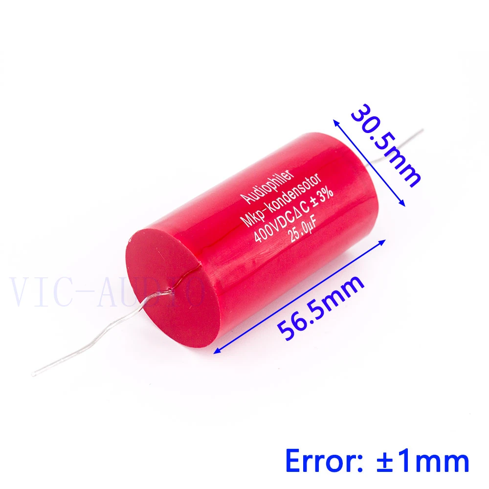 مسموع Mkp مكثف 25 فائق التوهج 400 فولت تيار مستمر 3% HIFI حمى Electrodeless مكثف الصوت مكثف اقتران تردد تقسيم 25 فائق التوهج