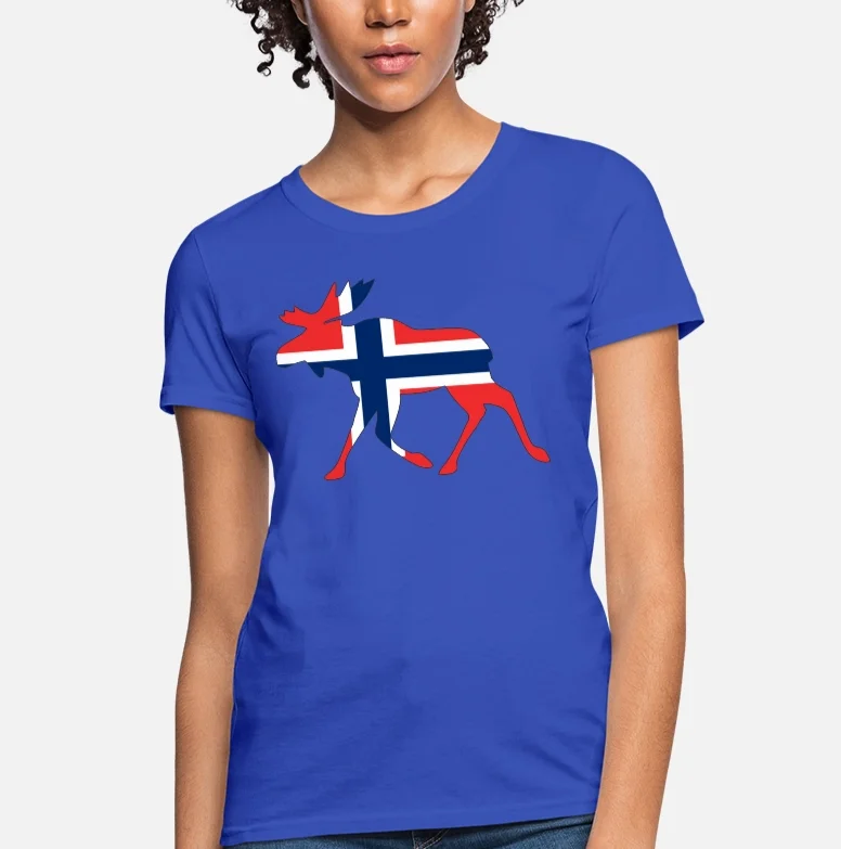 Scandinavia Norway Moose Flag ELK Women\'s T-Shirt