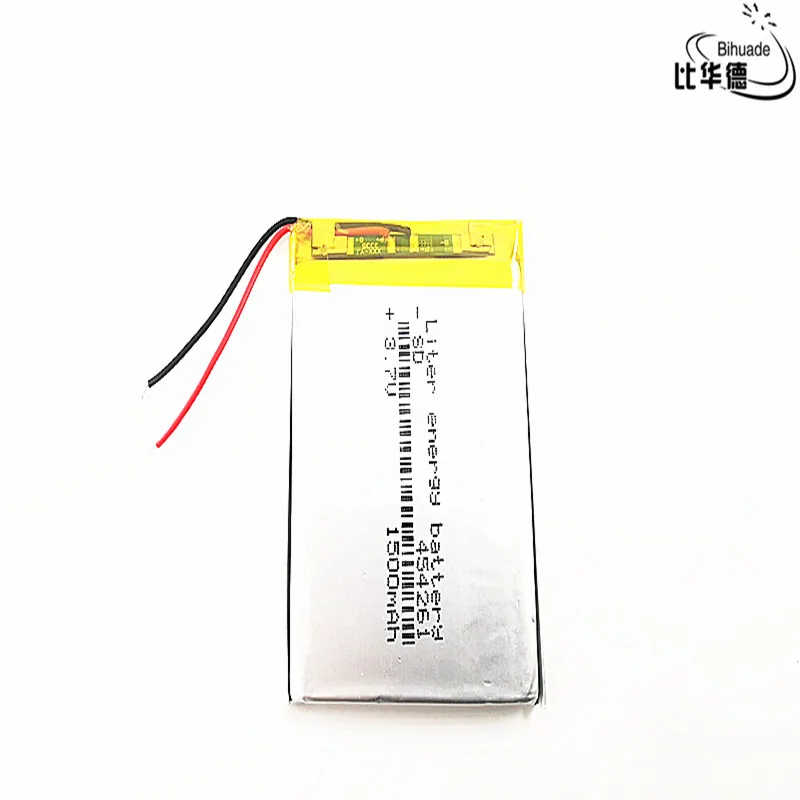 3.7V 1500mAh 454261 Lithium Polymer Li-Po li ion Rechargeable Battery cells For Mp3 MP4 MP5 GPS PSP mobile bluetooth