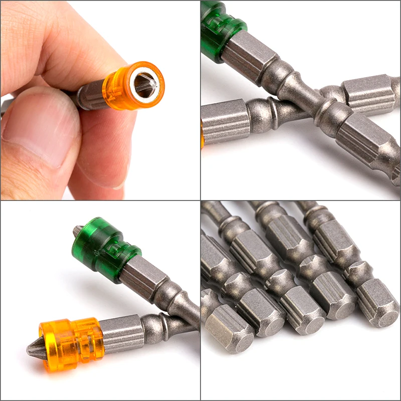 5Pcs/set 65mm Magnetic Drill Screwdriver Bits 1/4 Inch Hex Shank S2 Steel Cross Head Electric Screwdriver Kit Power Tools Set AA