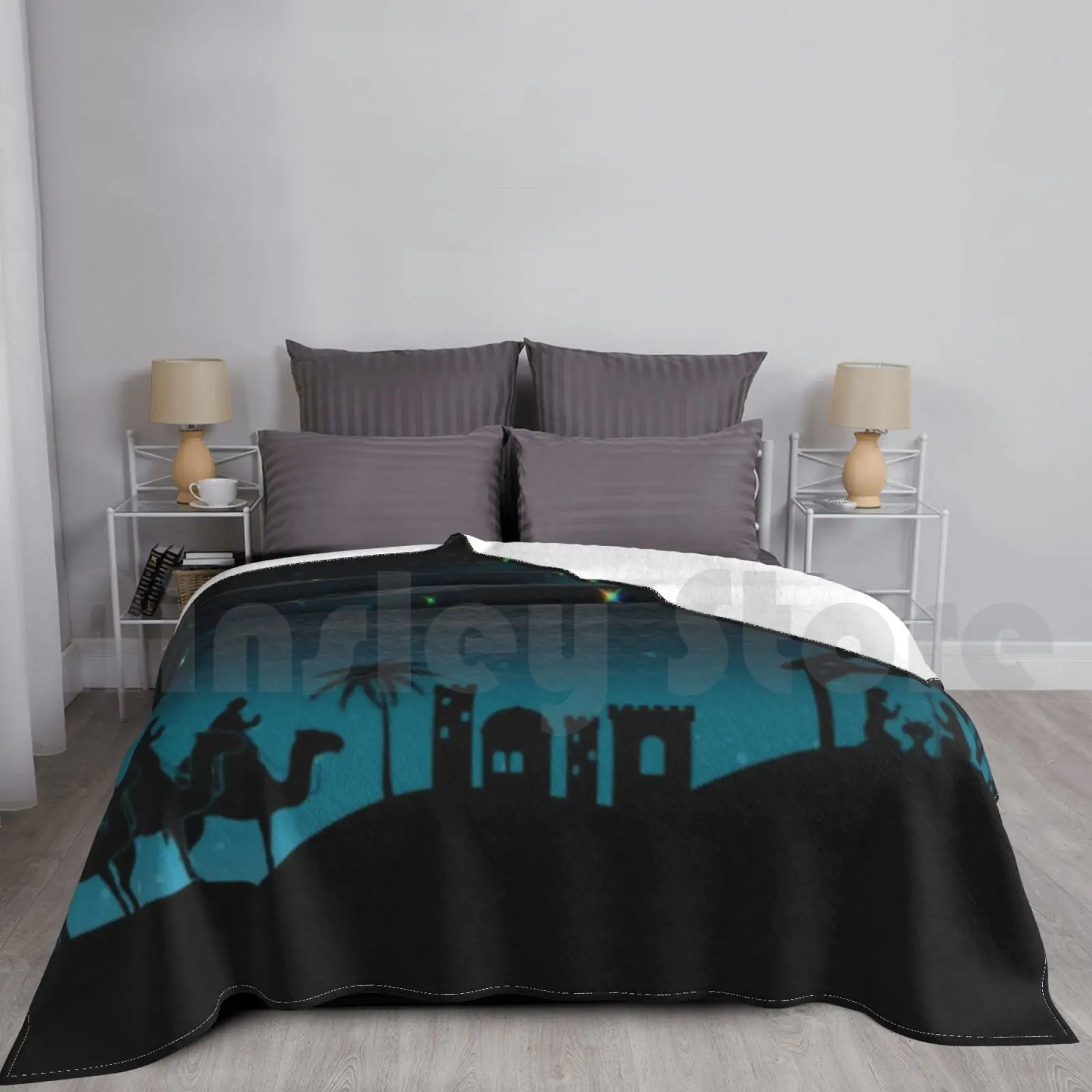 Christmas Nativity Blanket Fashion Custom Christmas Nativity Belen Israel Jesus Mary Virgin Joseph Happy Holiday Xmas