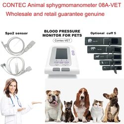 CONTEC08a vet animal blood pressure detector can be equipped with blood oxygen function probe and cuff of various sizes