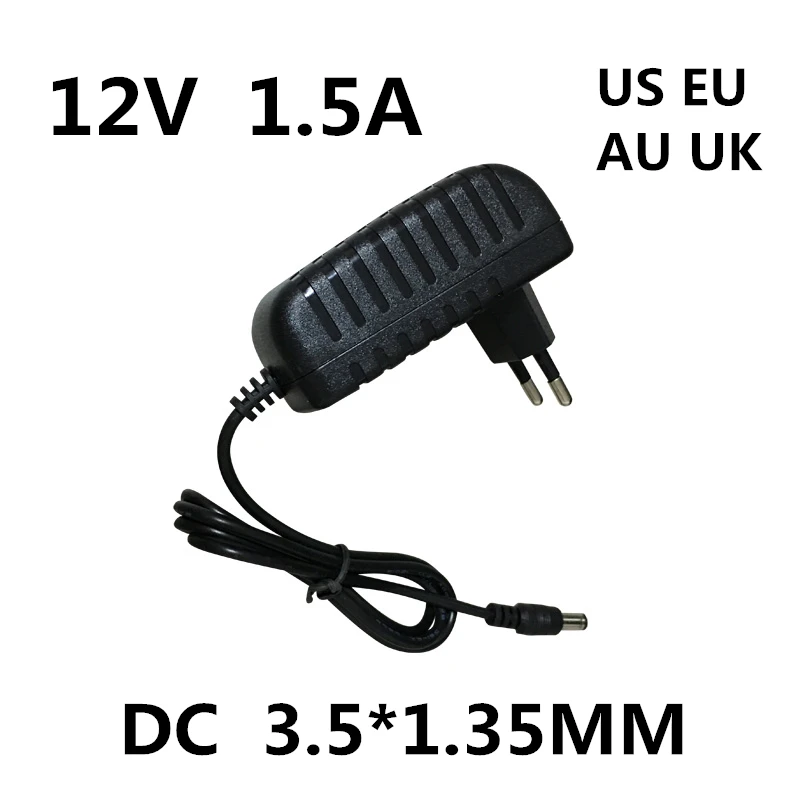 Power adapter DC 12V 1.5A 1500MA AC 100-240V converter charger power supply 12 V Volt For Projector US EU plug DC 3.5 * 1.35MM