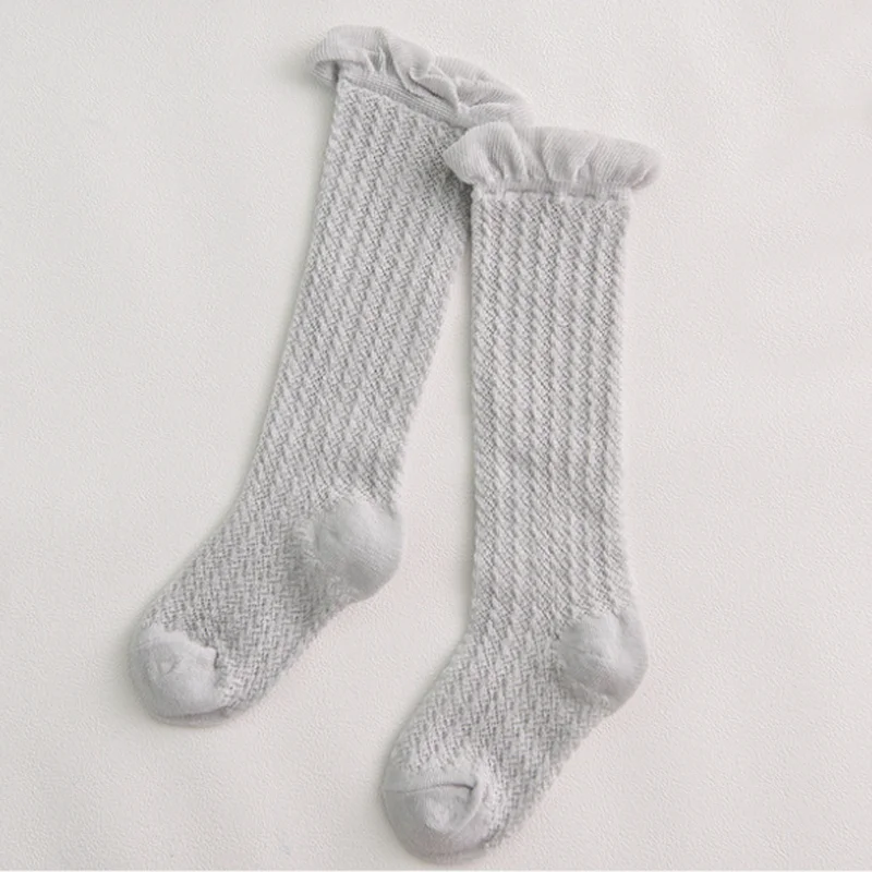 Lot de 3 paires de chaussettes fines pour bébé, au-dessus du genou, tube haut, pour enfants, nouvelle collection d'été