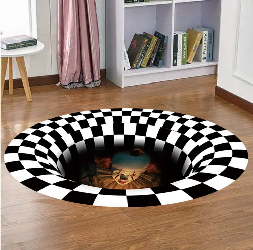 3D Vortex Optics Illusion Rug Swirl Print Optical Illusion Areas Rug Carpet Floor Mat Lounge Rug Doormat For Home Dropshipping