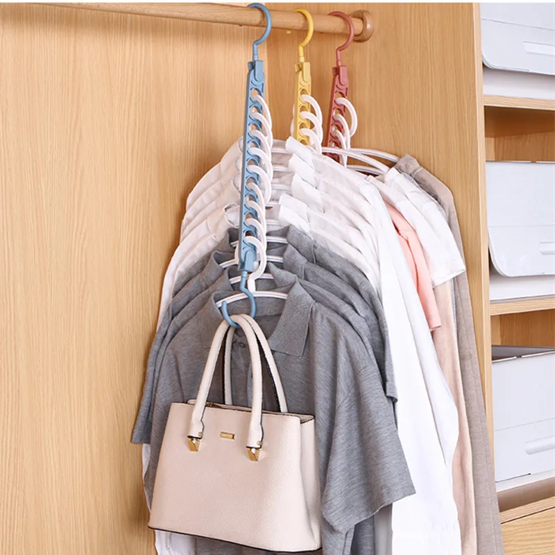 Magic Multi-port Support hangers for Clothes Drying Rack Multifunction Plastic Clothes Multifunction Tie Scarfs Belt Hanger