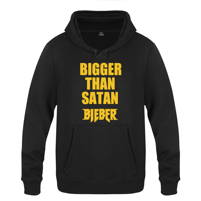 Mens Hoodies Justin Bieber Bigger Than Satan Hoodie Men Fleece Long Sleeve Mans Sweatshirt Skate Hip Hop Pullover Oversized Coat