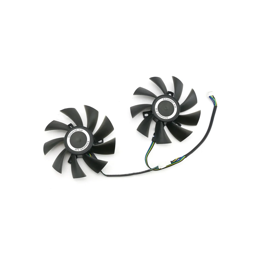 2pcs DC12V 0.45A/ 0.5A Cooling Fan CF1010U12S For XFX RX580 590 8G Video Card Cooler Replacement Fan 8.5/ 9.5cm 6+8pin