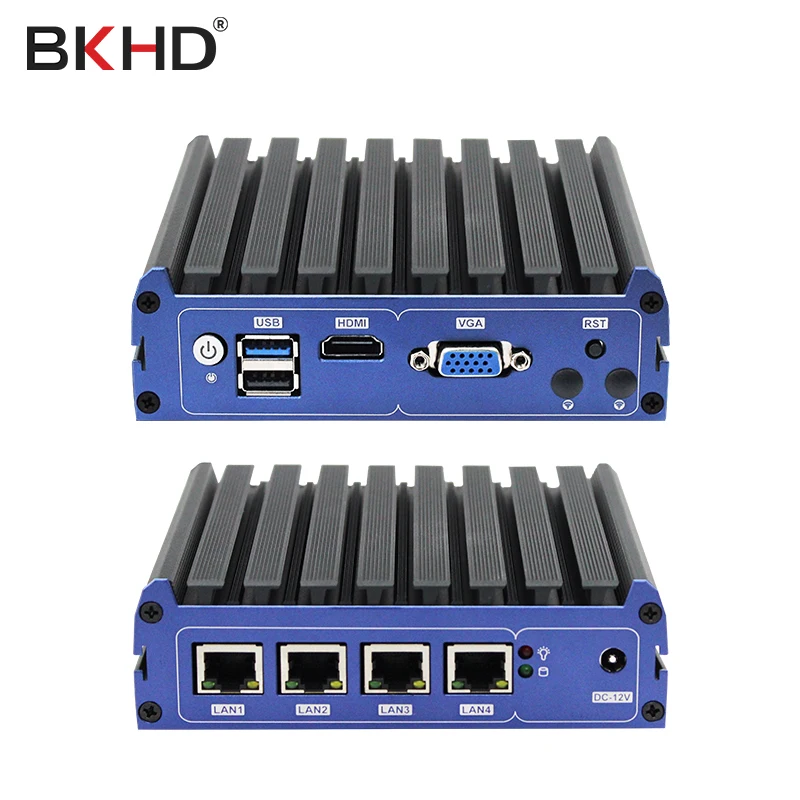 Mini ordenador Intel Celeron J3160 J3455 J1900 Quad Core Pfsense OpenVPN IPsec PPTP 4LAN Firewall mini PC Openwrt X86 Sophos vanos