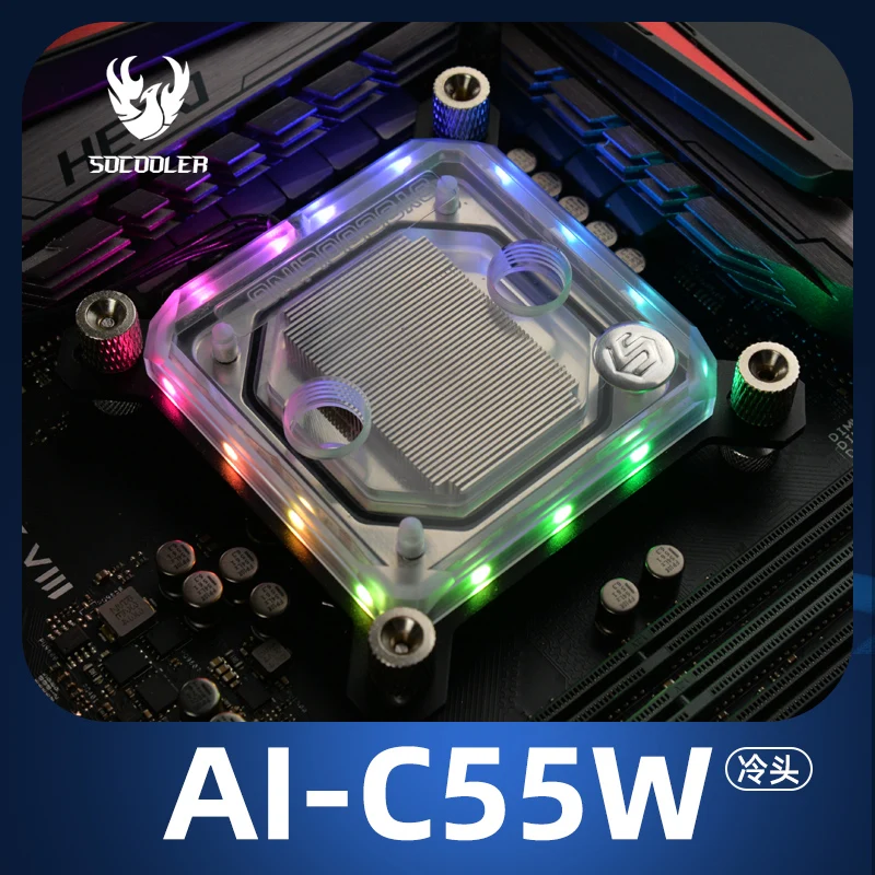 Syscooling AI-C55W  Water Cooling Cpu Block For Intel Lga115x/2011/2066 RGB