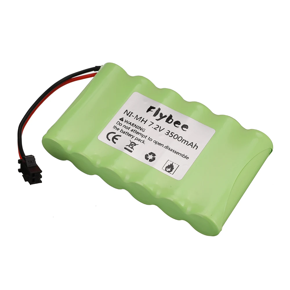 7.2 V 3500Mah Ni-Mh Aa Oplaadbare Batterij Sm Plug Met Lader Voor Rc Auto Rc Vrachtwagen Rc Boot Rc tanks Upgrade 7.2 V 3000 Mah