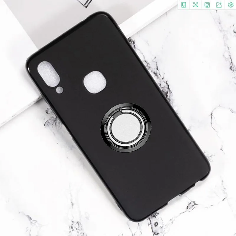 for Lenovo Z5 L78011 Back Ring Holder Bracket Phone Case Cover Phone TPU Soft Silicone Cases for lenovo z5