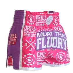 FLUORY Muay Thai pantalones cortos de combate libre, artes marciales mixtas, entrenamiento de boxeo, pantalones a juego