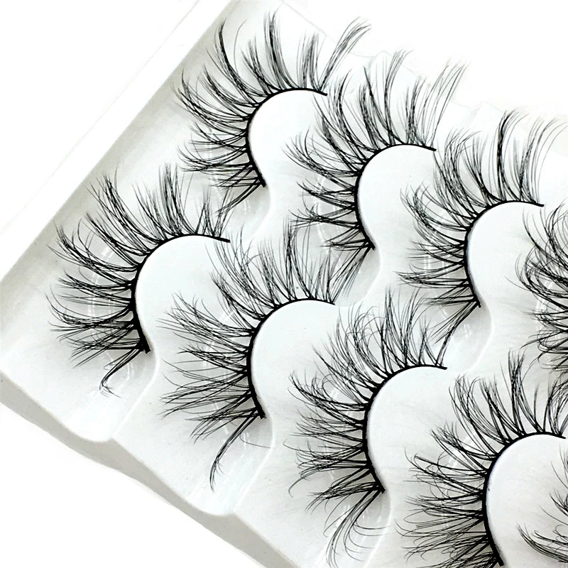 2021 NEW 2-5 pairs Mink Eyelashes 3D False lashes Thick Crisscross Makeup Eyelash Extension Natural Volume Soft Fake Eye Lashes