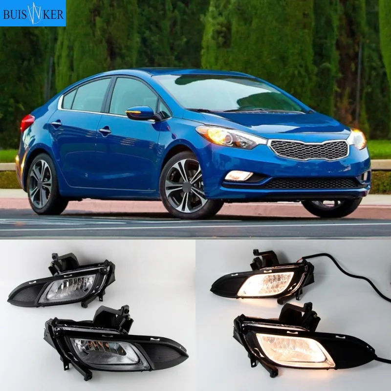 

Front Bumper Fog Light frame cover For KIA Forte 2014 2015 2016 Fog Lamp hood FogLight lid FogLamp shell cable