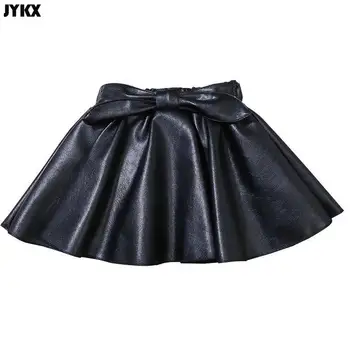 Girls Pleated PU Leather Skirt 5 Girls' Skirts Leather Skirts Autumn And Winter Children's Outer Short Skirts Pleated Skirts Winter 2023 New Pu Skirts 5