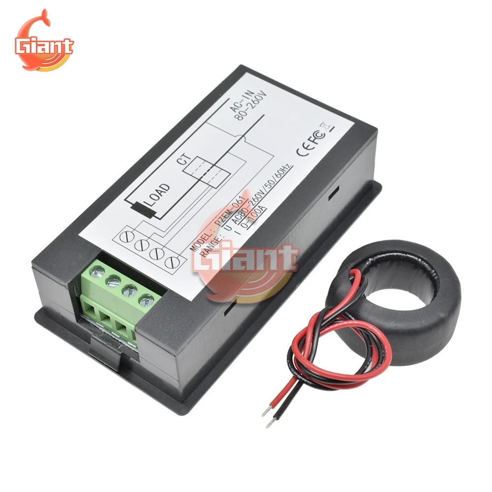 Voltímetro Digital LCD, amperímetro, medidor de potencia de corriente de voltaje de energía kWh, 80-260V CA, CC 6,5-100V, 20a, 50A, 100A