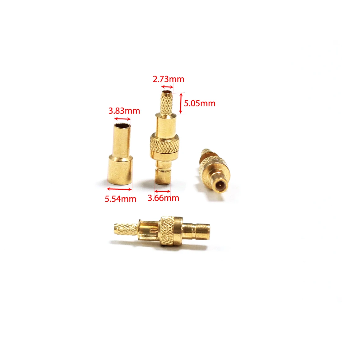 1PC New  SMB Male Plug  Connector Crimp  With For  RG316,RG174,LMR100  Straight  Goldplated  Open window  Wholesale