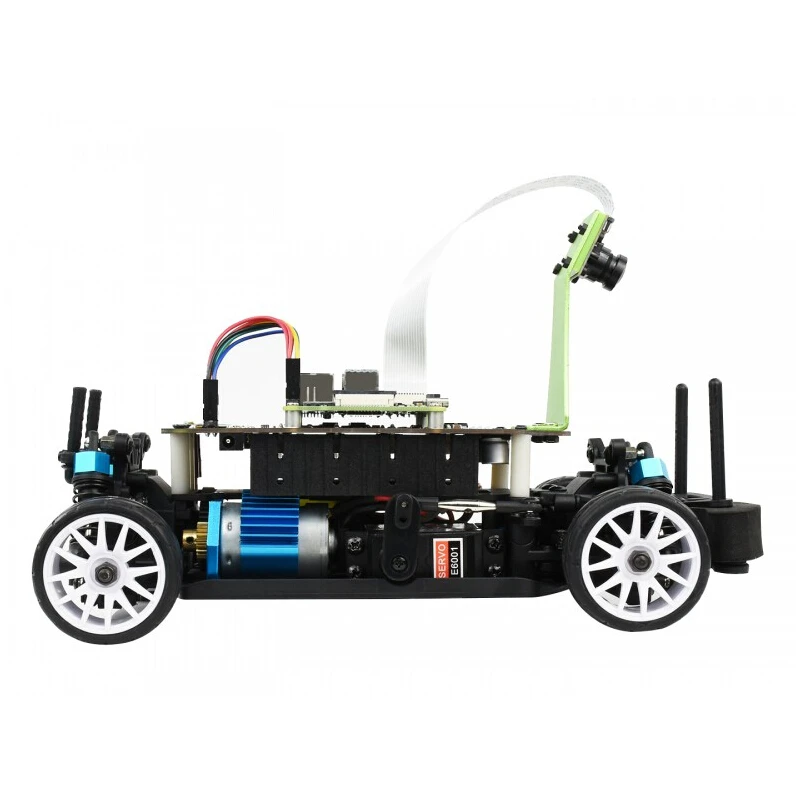 PiRacer Pro AI Kit/Acce, Robot de carreras de IA de alta velocidad alimentado por Raspberry Pi 4, compatible con proyecto DonkeyCar, versión Pro