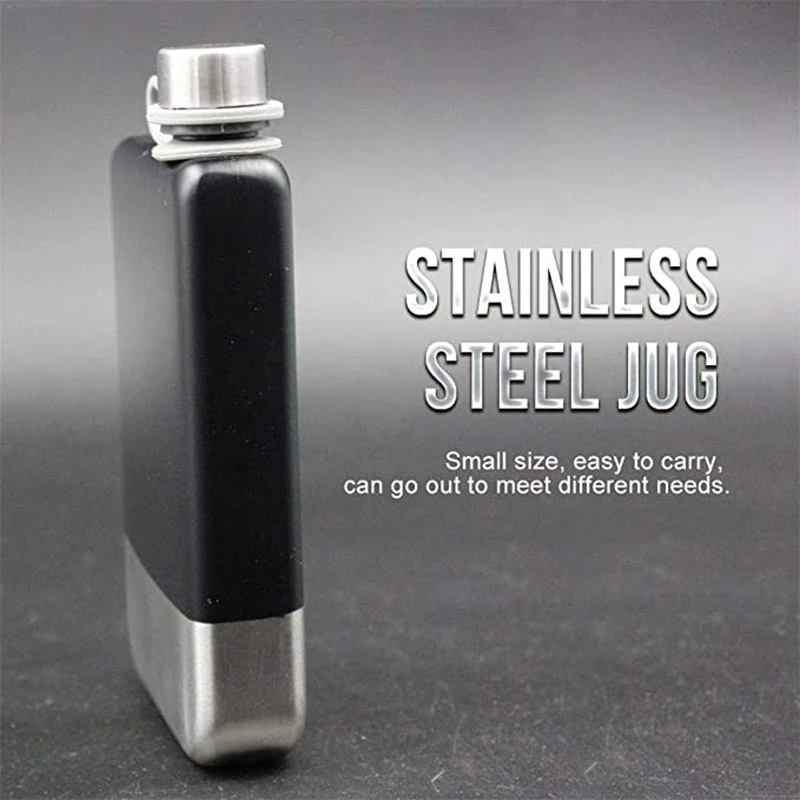 9oz Portable Pocket Hip Flask Outdoor Travel Stainless Steel Flask Whiskey Wine Pot Metal Alcohol Flasks Men Outdoor Wine Bottle