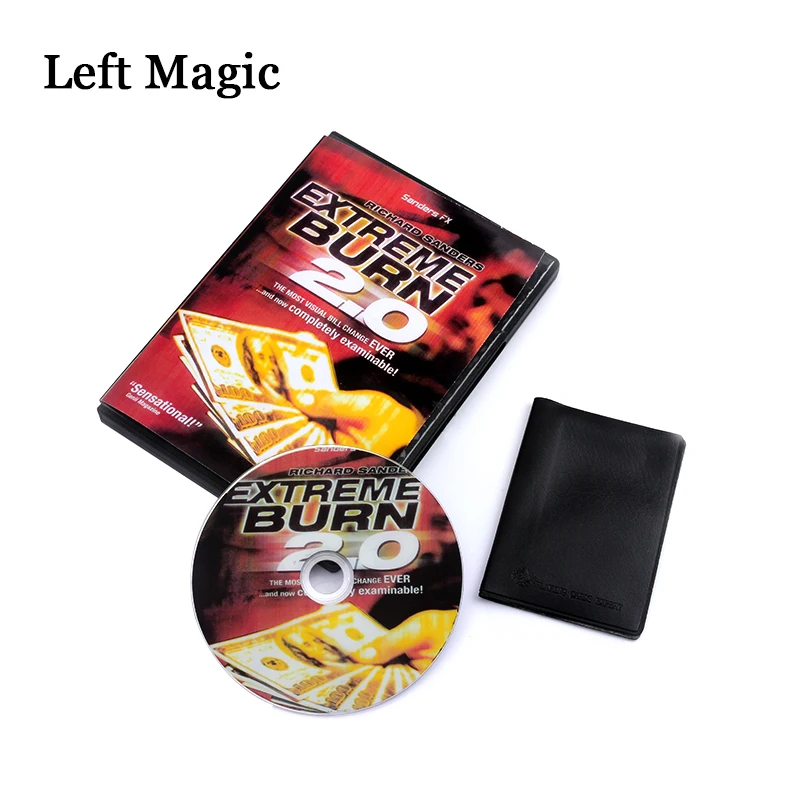 Extreme Burn 2.0 (Gimmicks+DVD) Money Magic Tricks Magic Comedy Close Up Stage Magic Props Illusions Mentalism