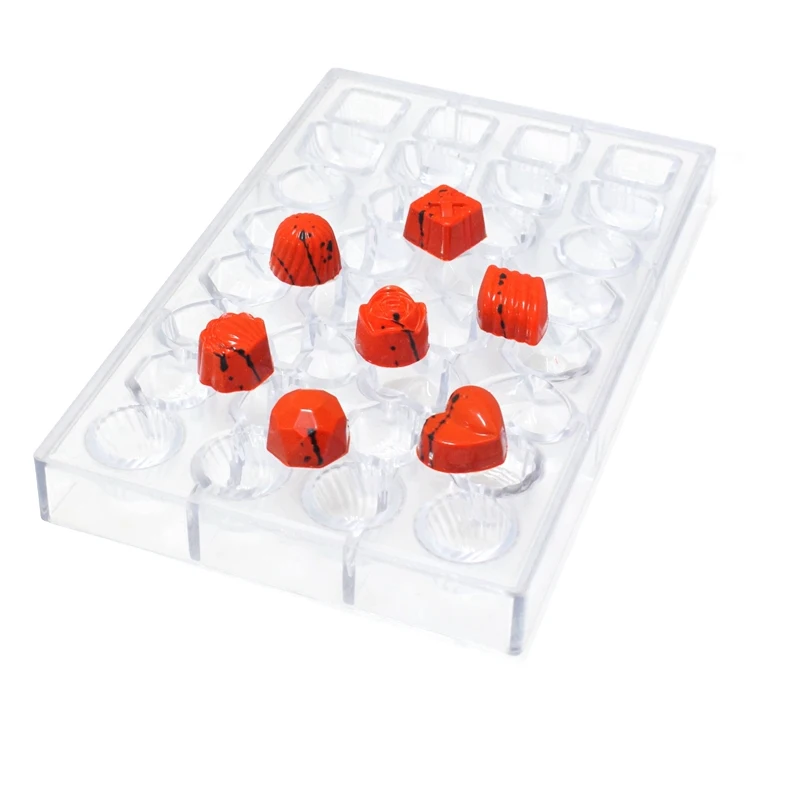 SHENHON Polycarbonate Chocolate Mold Easter Eggs Confectionery Baking Tray 5 Types Candy Plastic Mould Kitchen Bakeware