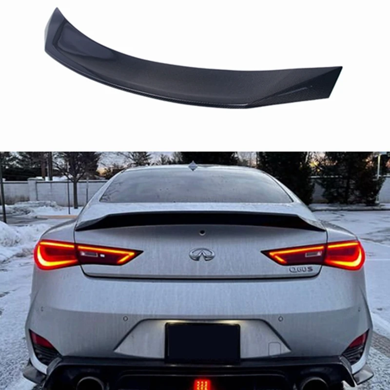 

Carbon Fiber Rear Trunk Wing Spoiler for Infiniti Q60 2017 - 2020 Car Rear Tail Trunk Boot Lip Wing Spoiler