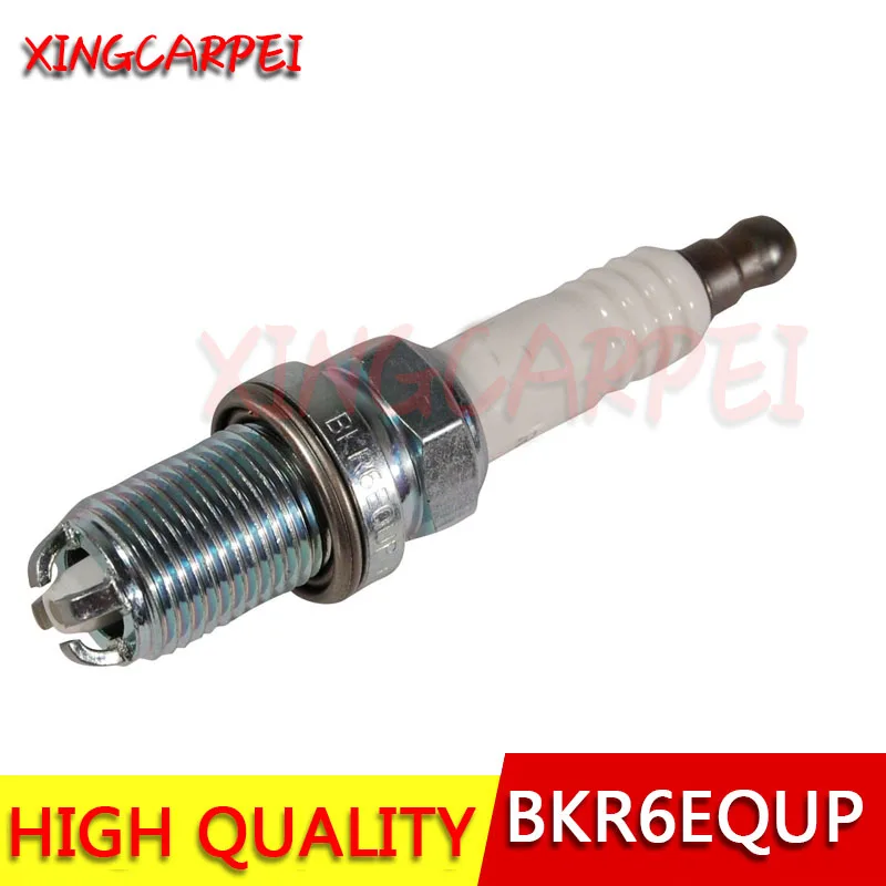 New 6pcs 12120037607 BKR6EQUP Platium Spark Plug For BMW E46 E39 E83 E36 E63 E53 M54 M62 Z3 320 528 E38 E65 E34 BKR6EQUP