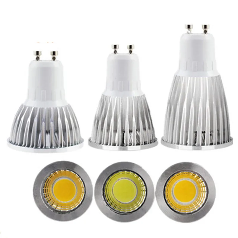 

1X Super Bright LED COB Spotlight Dimmable E27 E14 GU5.3 Led GU10 220V 6W 9W 12W LED Lamp Lighting Warm / Pure / Cool Whi