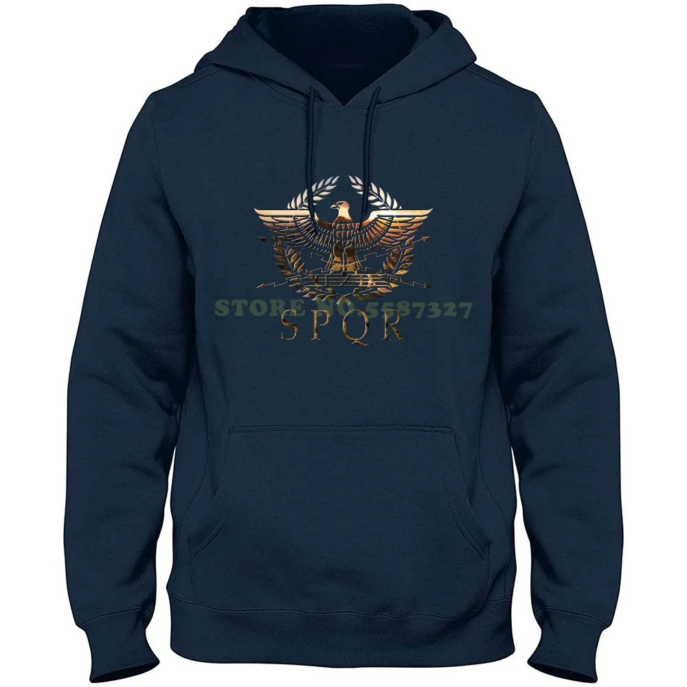 Spqr-Roman Empire Standard Shield 100% Pure Cotton Hoodie T-Shirt Greek Roman Spqr History 300 Bc Biblical Epic Gauls