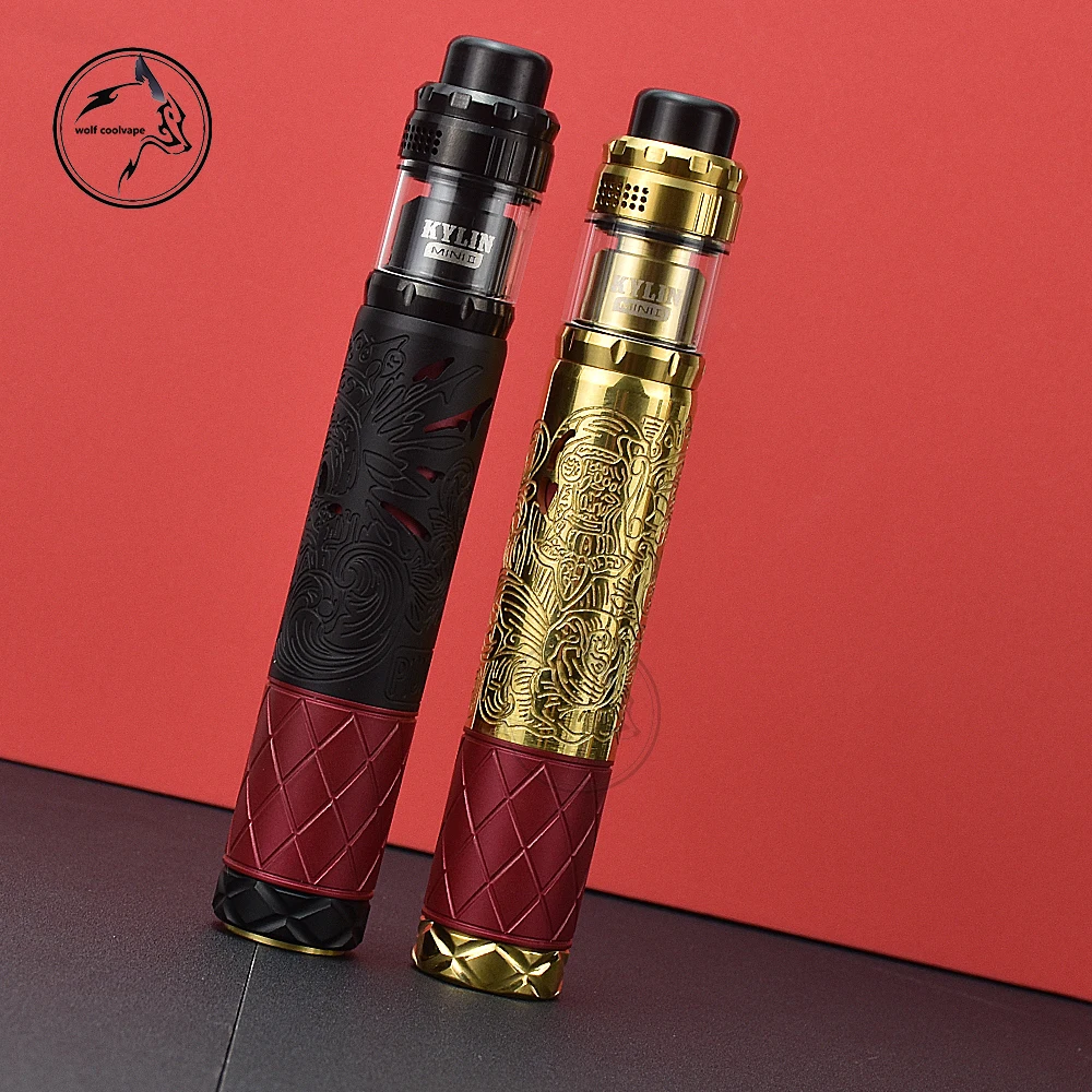 

wolfcoolvape Vape Kylin Mini V2 RTA with Suicide King mod Mechanical Vaporizer vape fit 18650/20700 brass material 25mm mod