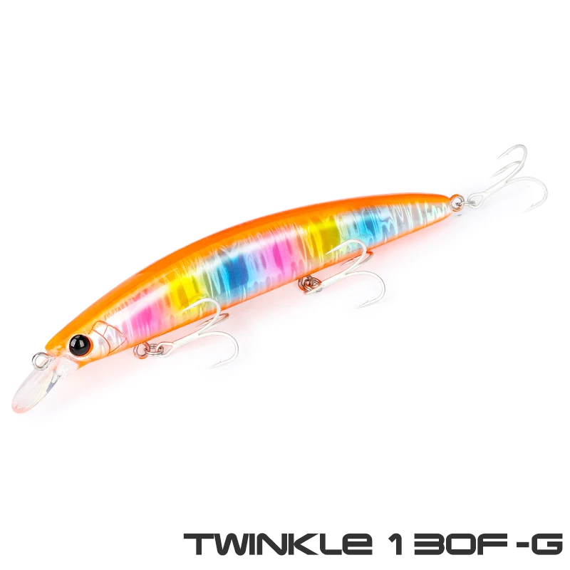 TSURINOYA 130F Drijvende Minnow Vissen Grote Lokken 130mm 23g TWINKLE DW111 Lange Casting Zeebaars Bot Kunstmatige harde Aas