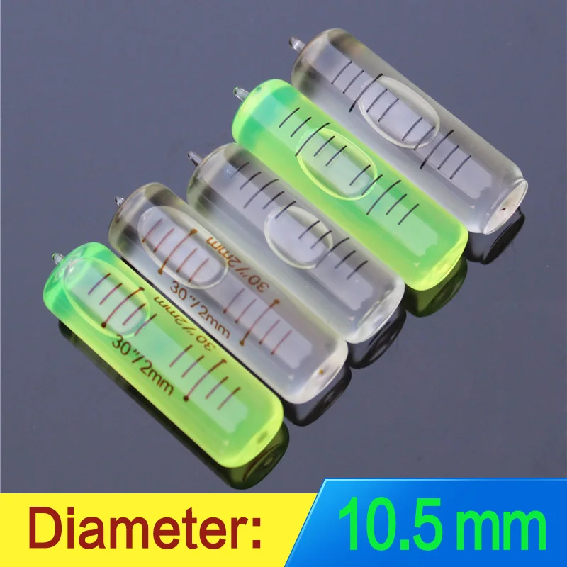 Glass horizontal bead Mini small spirit level High precision level bubble portable bubble level Diameter 10.5mm