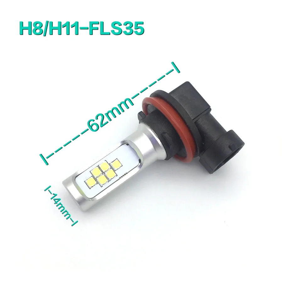 2Pcs H11 H8 Car Fog Light Led Bulb Led Flash Strobe Blinking 1400LM 6000K White 12V 24V  Auto Lamp Bulbs