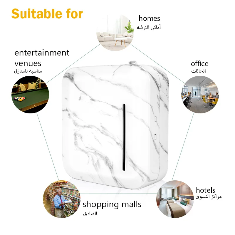 Lntelligent Mesin Aroma Wewangian Minyak Diffuser Aroma Minyak Esensial 150Ml Kontrol Aplikasi Pengatur Waktu untuk Rumah Hotel Kantor