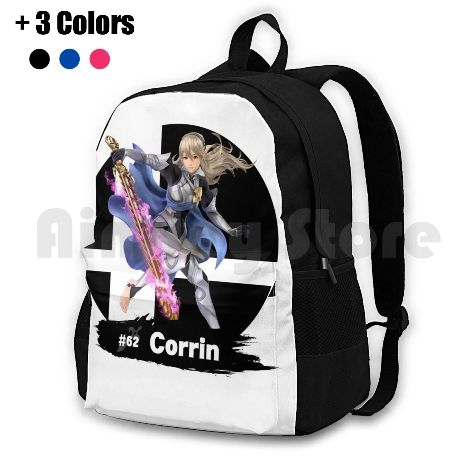 Super Smash Bros Ultimate-62 Female Corrin Outdoor Hiking Backpack Waterproof Camping Travel Corrin Smash Bros Ultimate