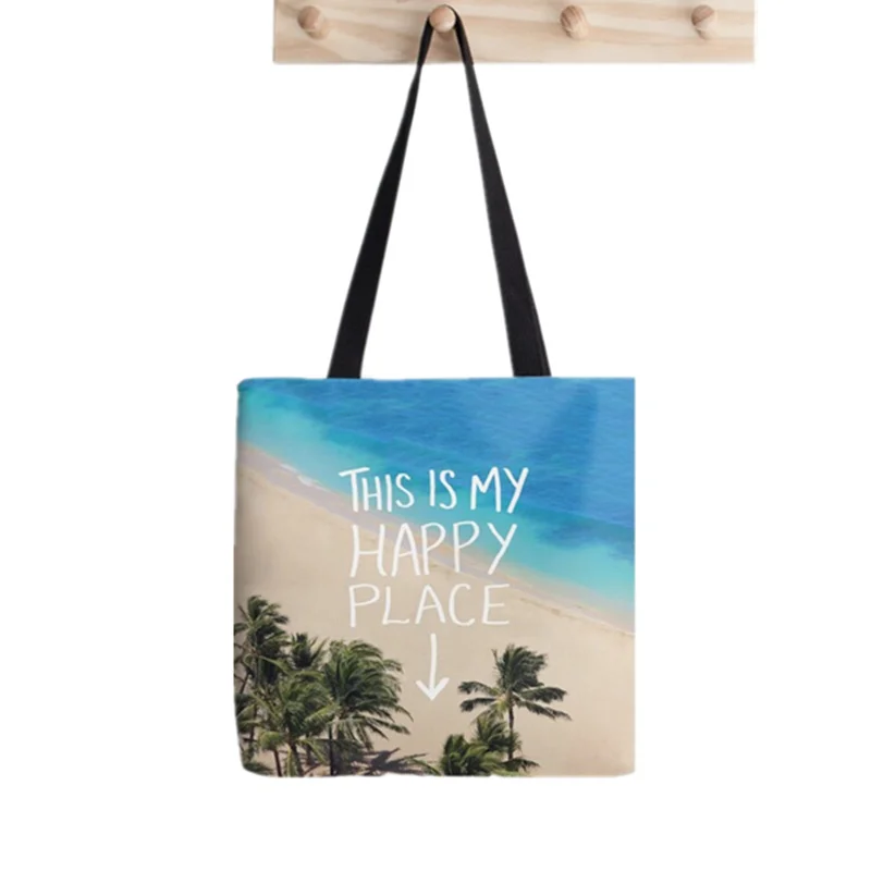 Shopper Floral Tote Bag Print Tote Bag Print Tote Bag women Harajuku shopper handbag girl Shoulder shopping bag Lady Canvas Bag