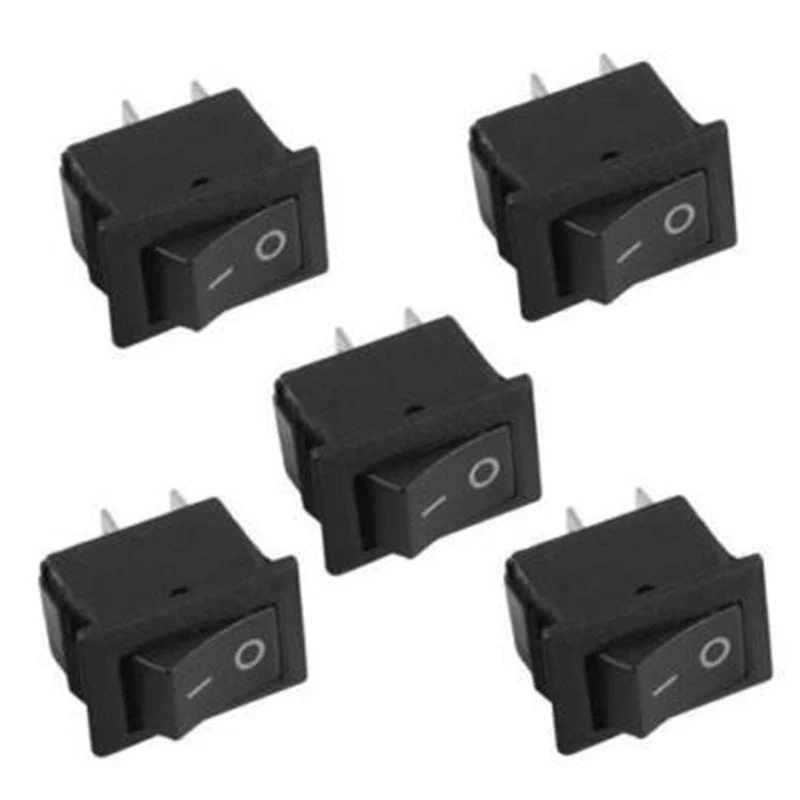 10Pcs Auto Car Truck Boat Round Rocker DC 12V 16A 2-Pin ON/OFF Toggle SPST Switches Rocker Switch 10*15mm