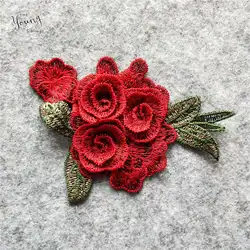 花柄レースの襟絶妙な縫製刺繍生地ネック服 accessorie DIY アップリケ 1 個販売