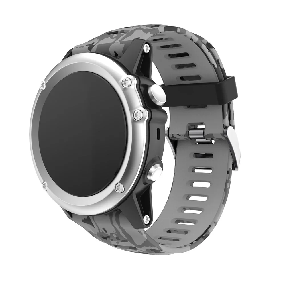 Correa de silicona con impresión de 26mm de ancho para reloj, pulsera de repuesto para Garmin Fenix 3 3HR