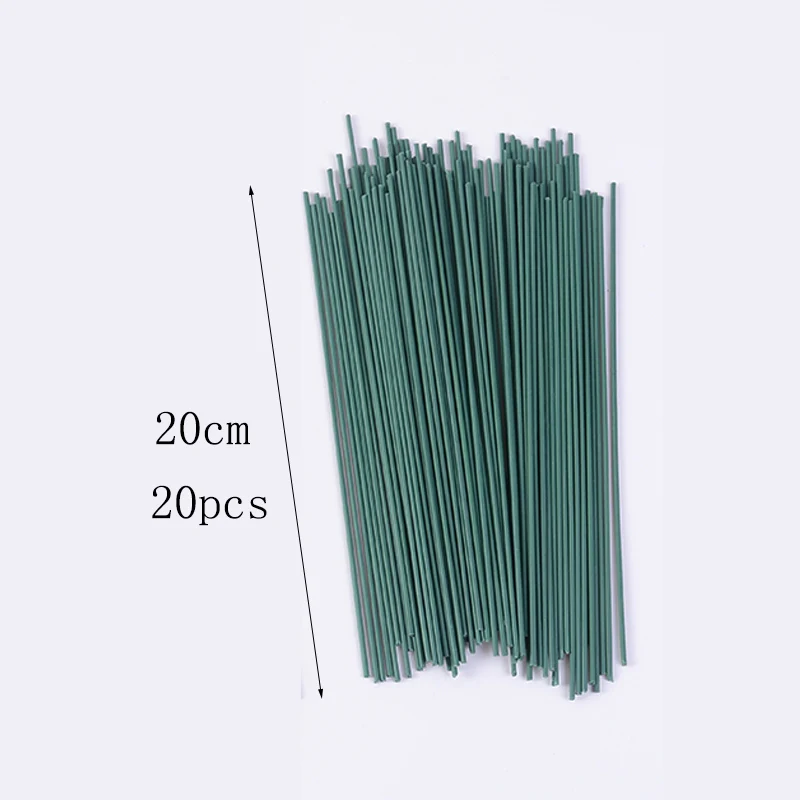 Künstliche Blumen Stab Stiel Zweige Eisendraht für zu Hause Hochzeit Dekoration Vase Blume Stick Pflanze Handwerk Bouquet Dekor Zubehör – Detail 6