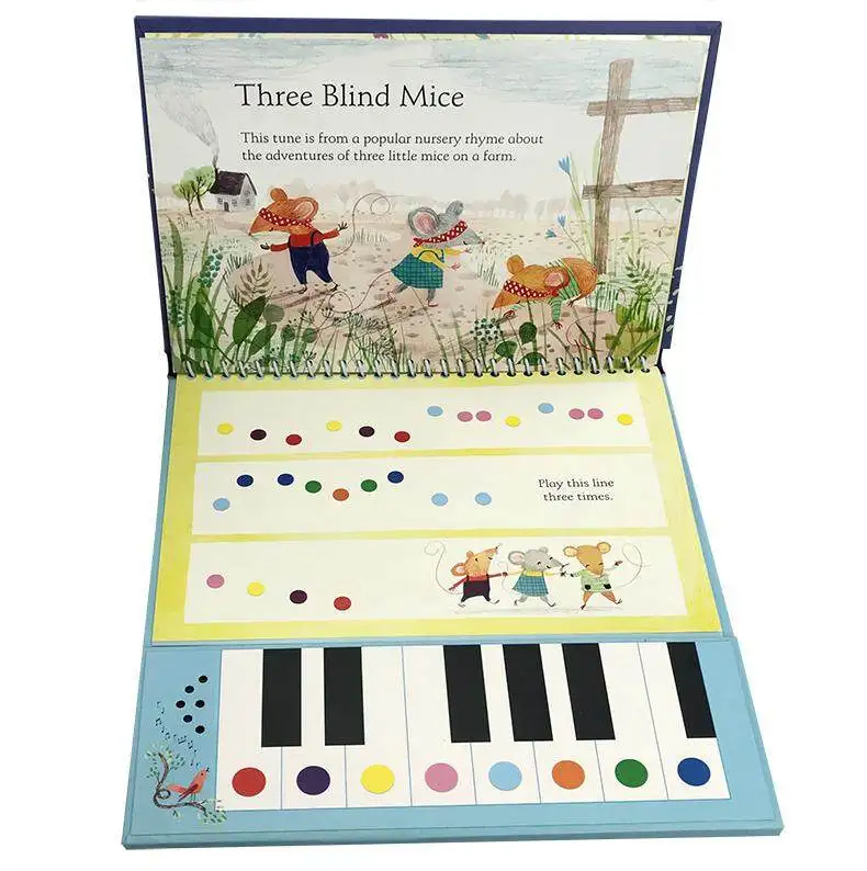 Inglês Original Meu Primeiro Livro De Teclado, 9 Som Nursery Rhyme, Children's Toy Picture, Usborne, Natal