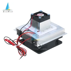 Refroidisseur thermoélectrique Peltier, DC 12V 60W, semi-conducteur, climatiseur, système de refroidissement, kit de bricolage avec ventilateur