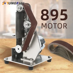 Mini Electric Belt Machine Sander Sanding Grinding Polishing Machine Abrasive Belt Grinder DIY Power Tool 775/795/895 Motor