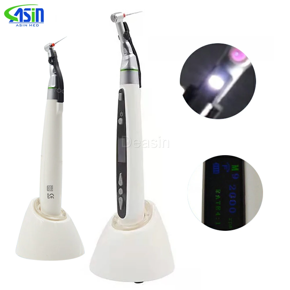 ASIN Dental LED Wireless Mini 16:1 Reduction Contra Angle Endo Motor Endodontic Treatment Reduction Contra-angle